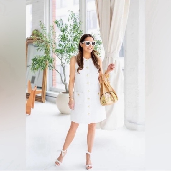 Sail to Sable Grace Sleeveless Button Front Shift Dress - Picture 4 of 7